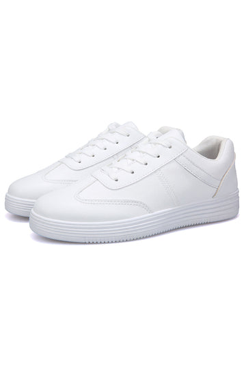 Zapatos casuales con cordones blancos para hombres